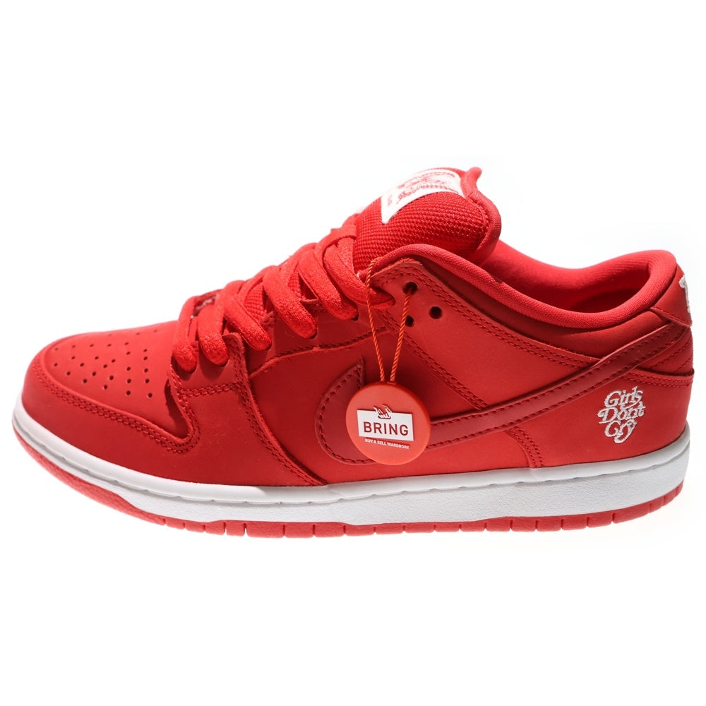 NIKE SB(ナイキエスビー) ×Girls Don't Cry SB DUNK LOW PRO QS BQ6832-600 ガールズ ドント クライ ダンク ローカットスニーカー レッド US7/25.0cm