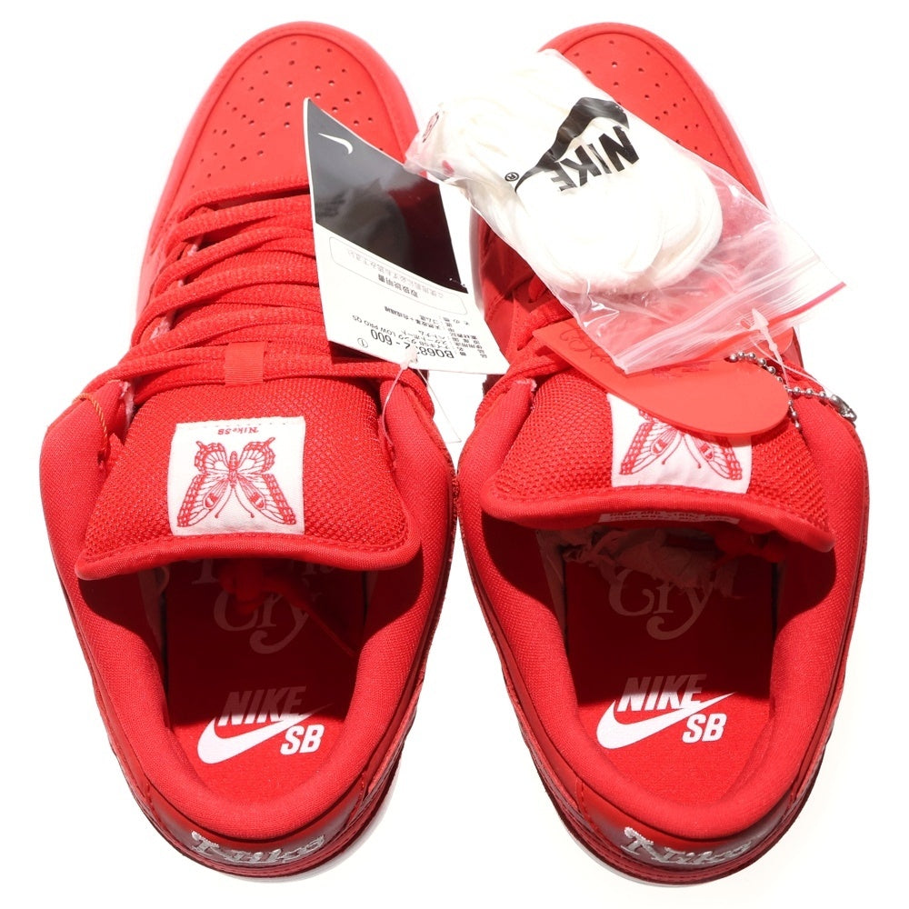 NIKE SB(ナイキエスビー) ×Girls Don't Cry SB DUNK LOW PRO QS BQ6832-600 ガールズ ドント クライ ダンク ローカットスニーカー レッド US7/25.0cm