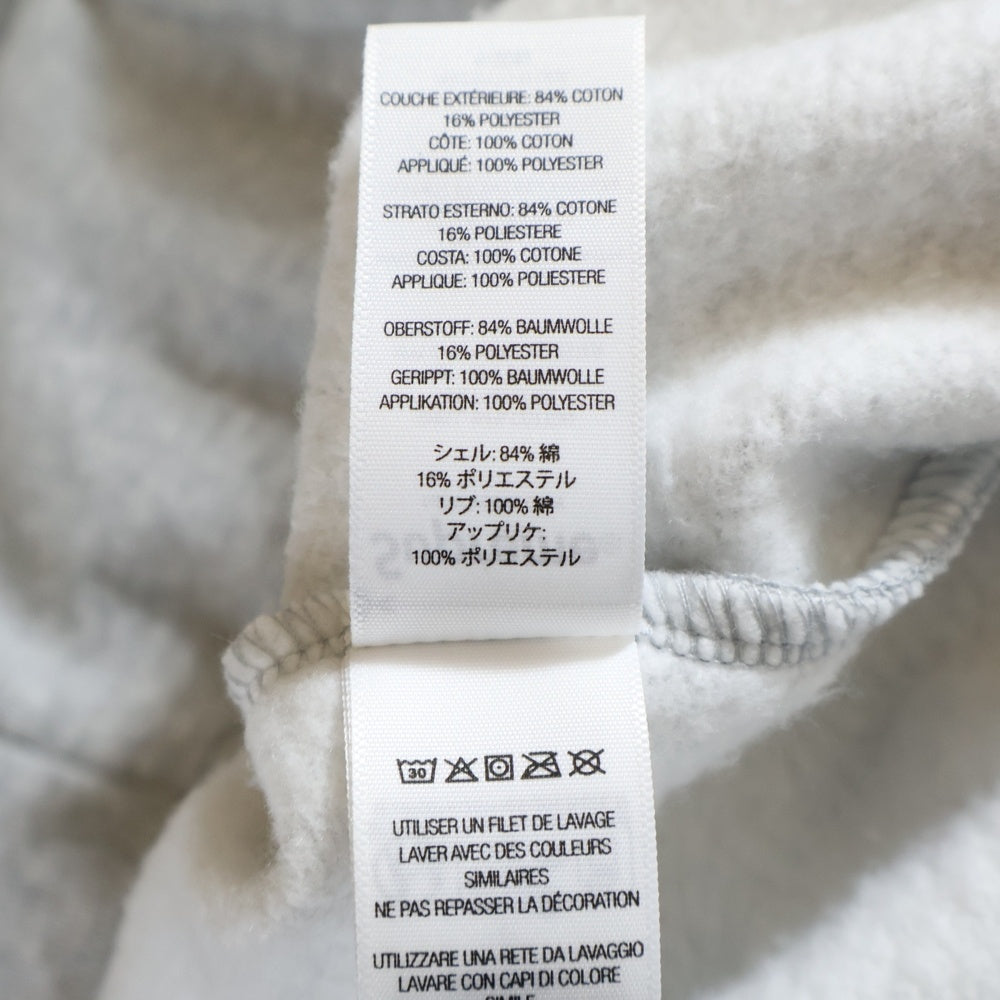 SUPREME(シュプリーム) 25AW atin Applique Hooded Sweatshirt サテン アップリケ フード スウェットシャツ プルオーバーパーカー グレー