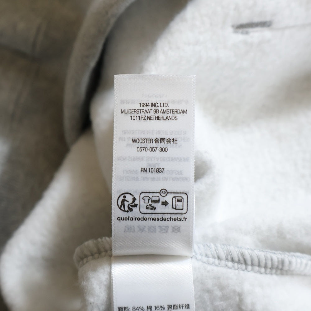 SUPREME(シュプリーム) 25AW atin Applique Hooded Sweatshirt サテン アップリケ フード スウェットシャツ プルオーバーパーカー グレー