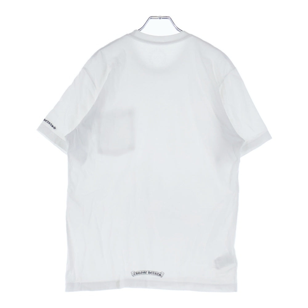 CHROME HEARTS(クロムハーツ) CH T-SHRT 1 ネックロゴプリント クルーネック 半袖Tシャツ カットソー ホワイト