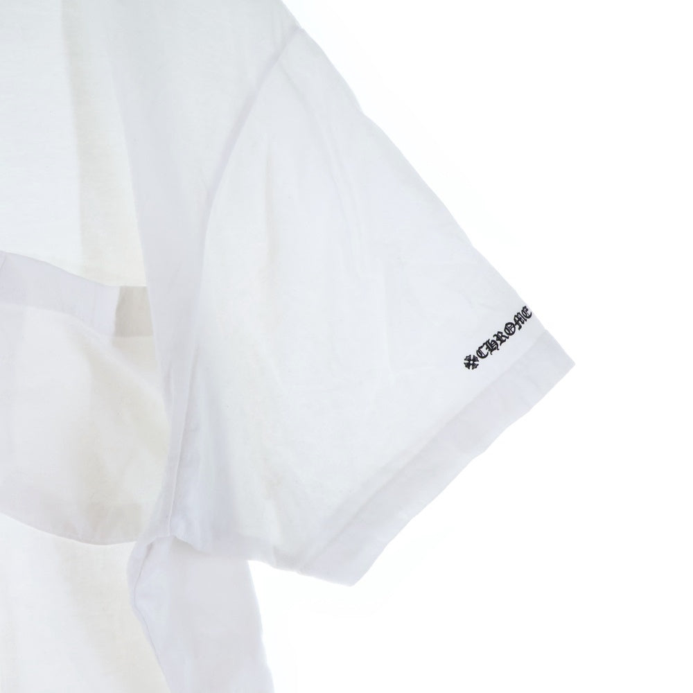 CHROME HEARTS(クロムハーツ) CH T-SHRT 1 ネックロゴプリント クルーネック 半袖Tシャツ カットソー ホワイト