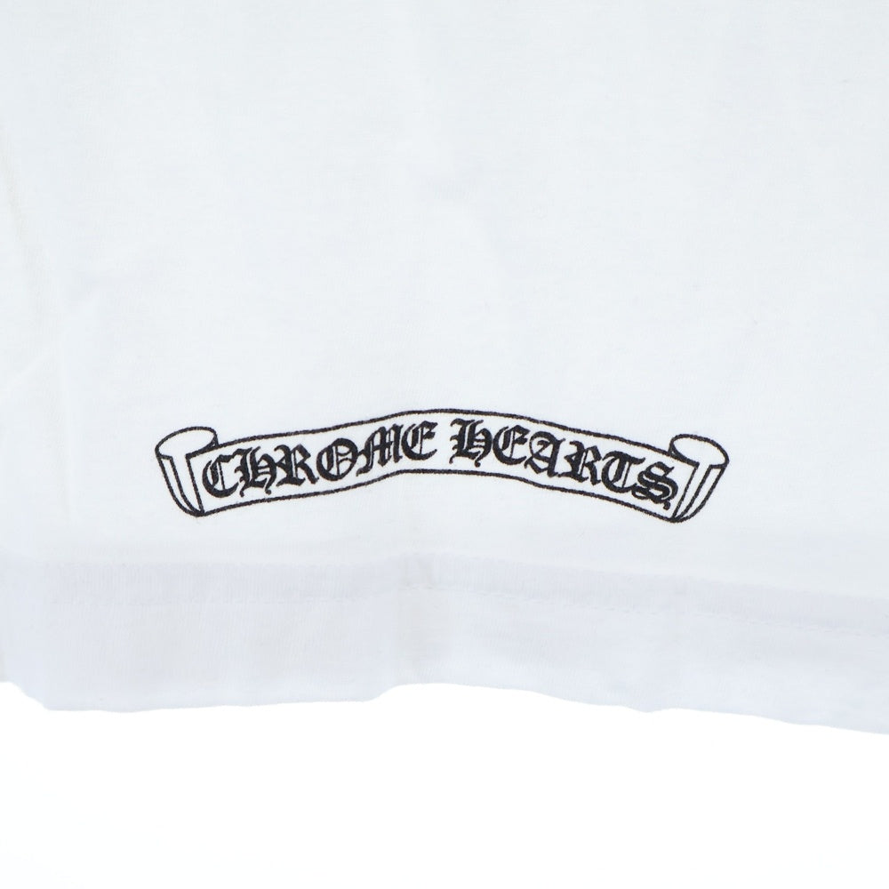 CHROME HEARTS(クロムハーツ) CH T-SHRT 1 ネックロゴプリント クルーネック 半袖Tシャツ カットソー ホワイト