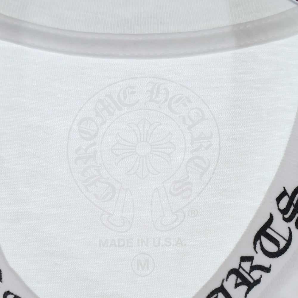 CHROME HEARTS(クロムハーツ) CH T-SHRT 1 ネックロゴプリント クルーネック 半袖Tシャツ カットソー ホワイト