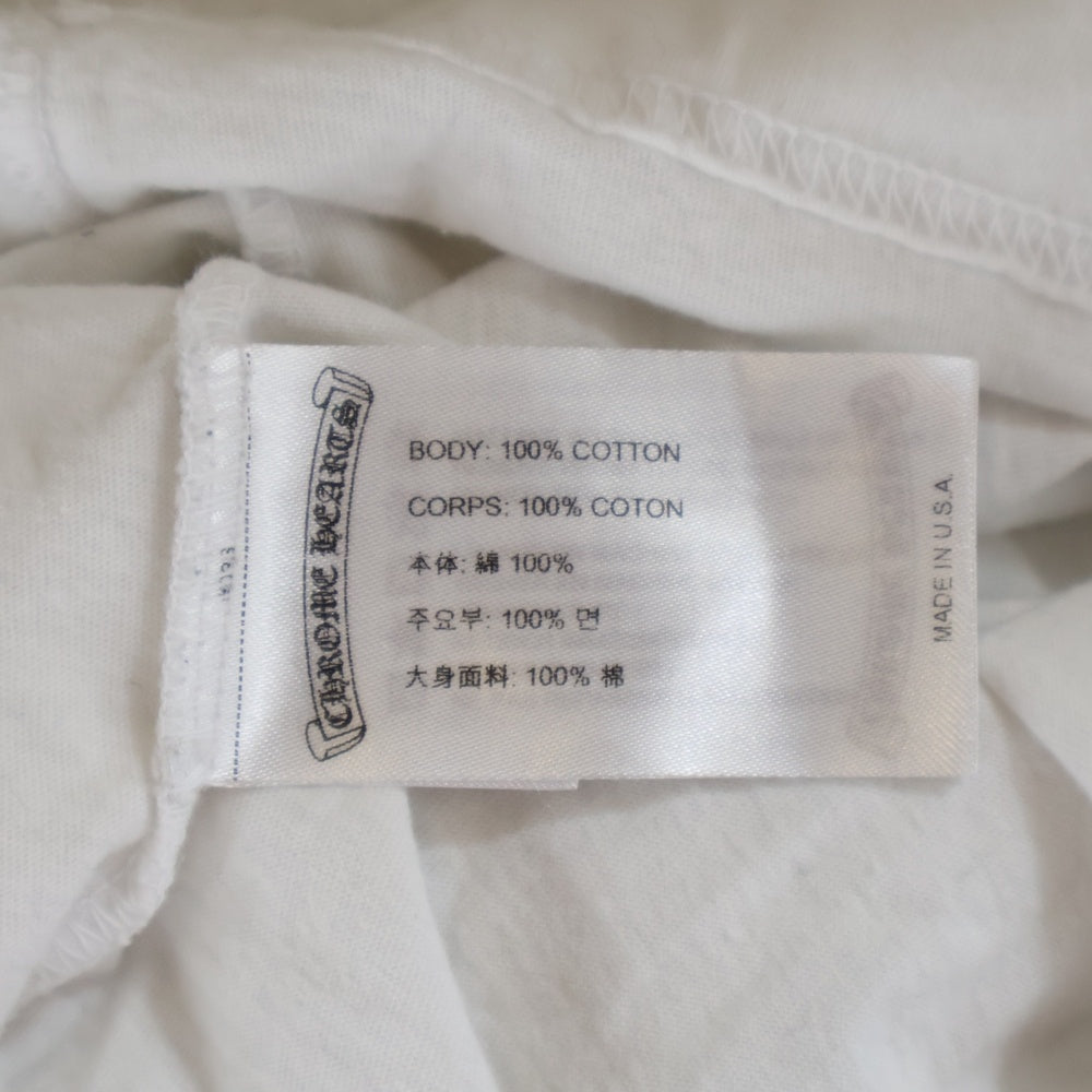 CHROME HEARTS(クロムハーツ) CH T-SHRT 1 ネックロゴプリント クルーネック 半袖Tシャツ カットソー ホワイト