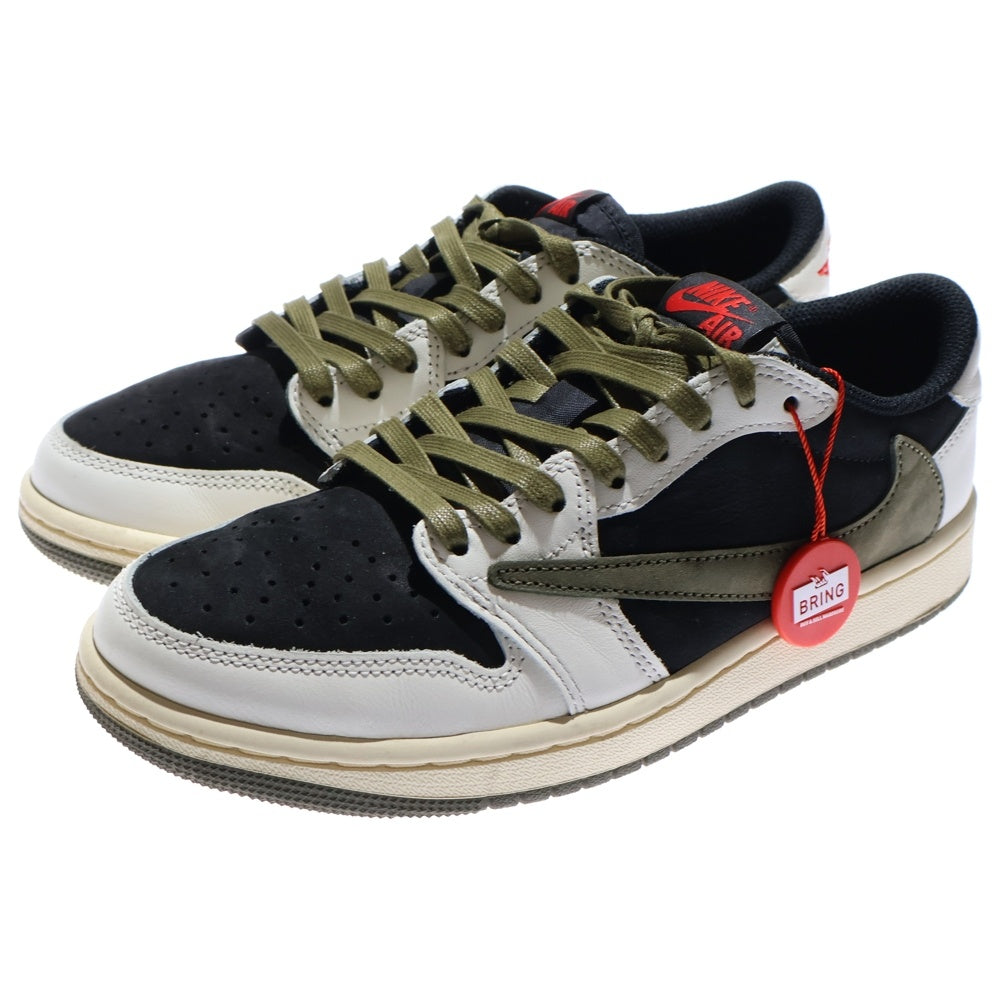 NIKE(ナイキ) ×TRAVIS SCOTT WMNS AIR JORDAN 1 LOW OG OLIVE トラヴィススコット ウィメンズ エアジョーダン1 ローカットスニーカー US7.5/24.5cm レディース DZ4137-106