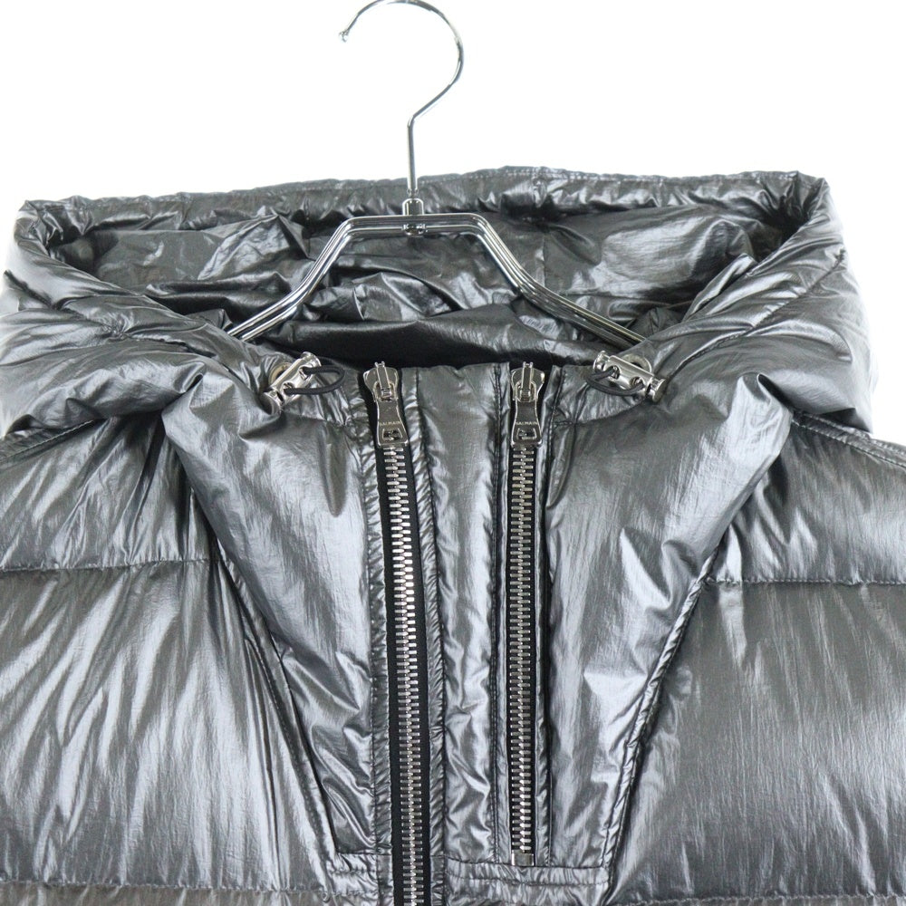 BALMAIN(バルマン) ロゴプリント マルチジップ ダウンベスト シルバー