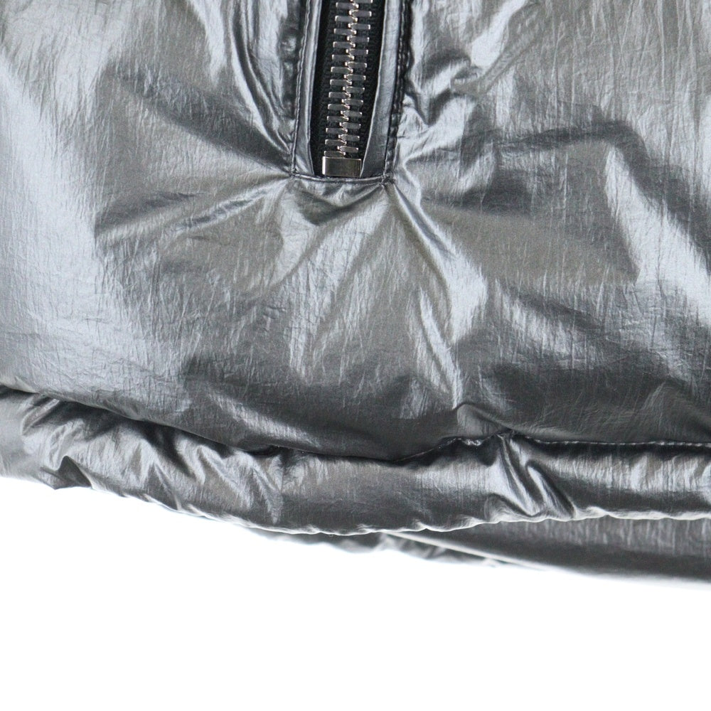 BALMAIN(バルマン) ロゴプリント マルチジップ ダウンベスト シルバー TO009X112