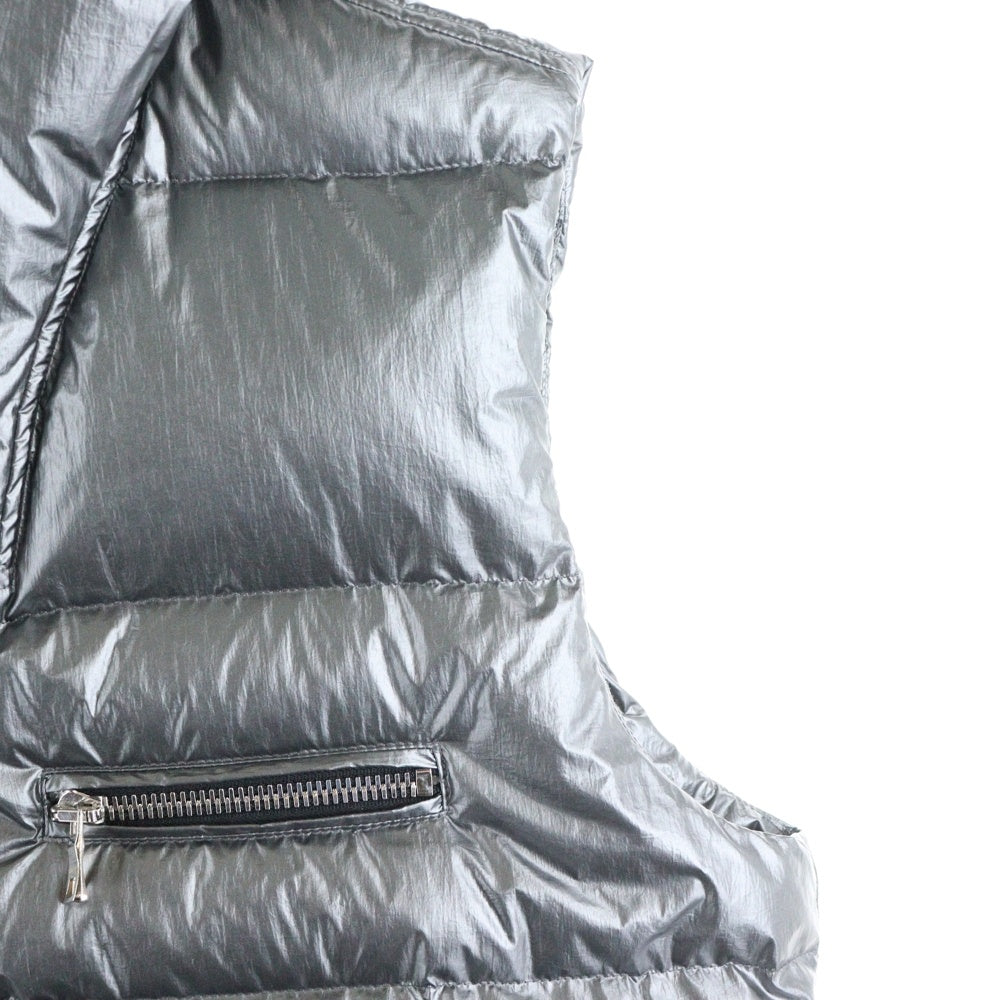 BALMAIN(バルマン) ロゴプリント マルチジップ ダウンベスト シルバー