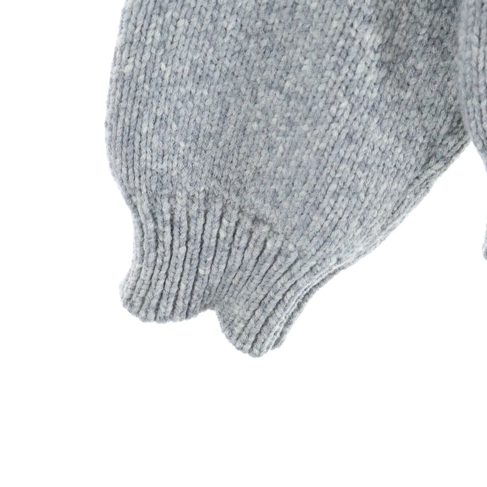 BALMAIN(バルマン) ロゴ ウール クルーネックニットセーター グレー KD000K027