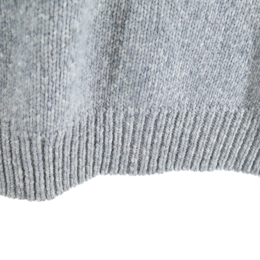 BALMAIN(バルマン) ロゴ ウール クルーネックニットセーター グレー KD000K027