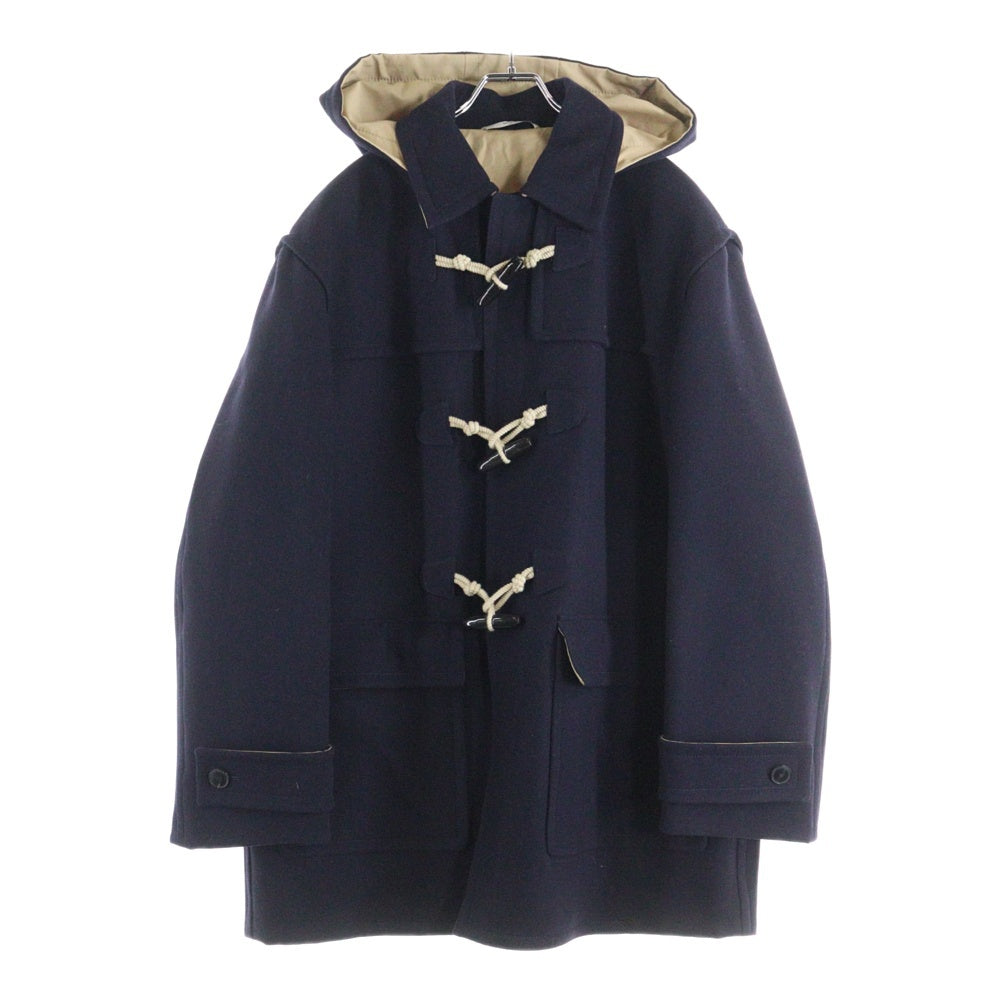 VALENTINO(ヴァレンティノ) シープスキン レザー切替 コットン ジップアップコート ネイビー VV3CJF4579Q