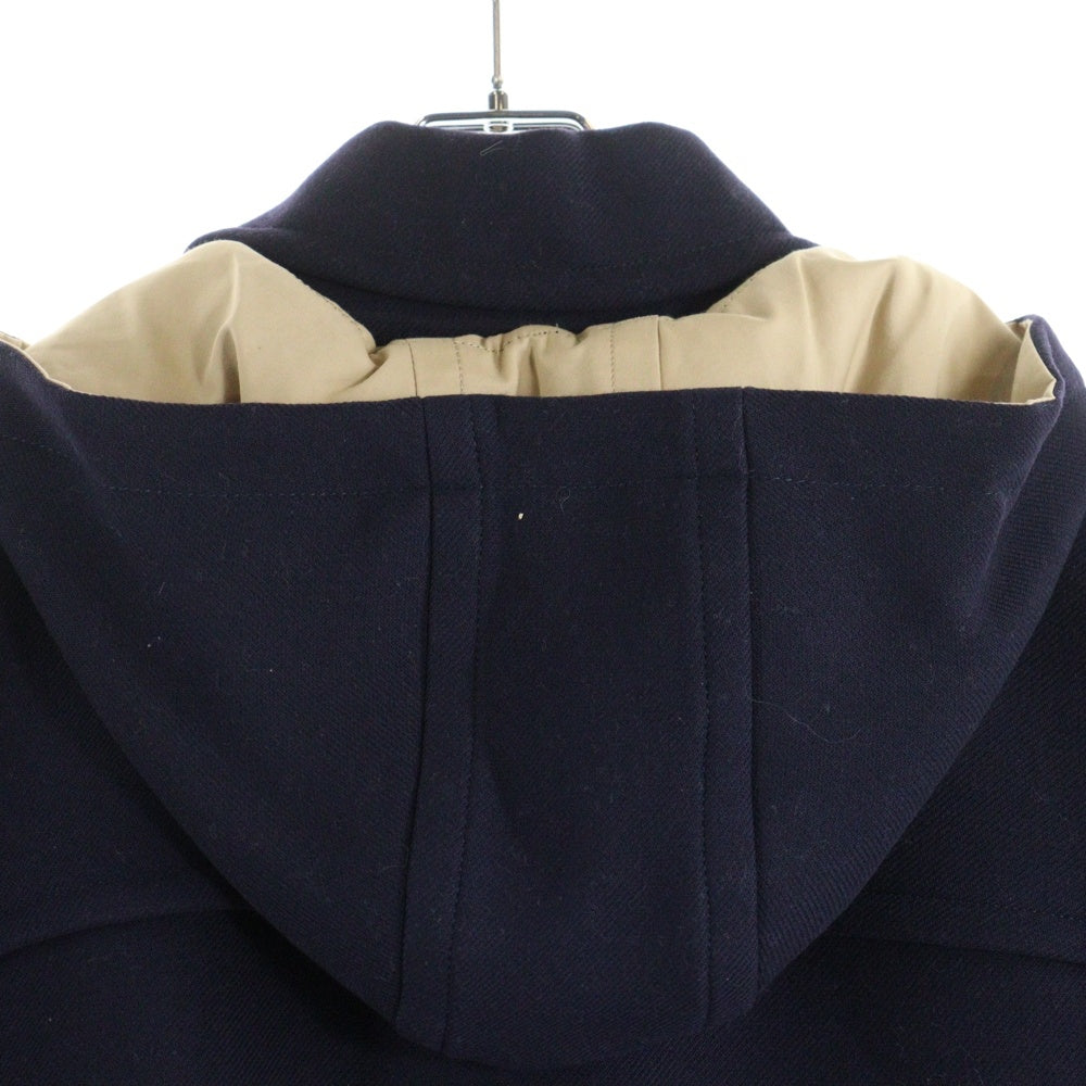 VALENTINO(ヴァレンティノ) シープスキン レザー切替 コットン ジップアップコート ネイビー VV3CJF4579Q