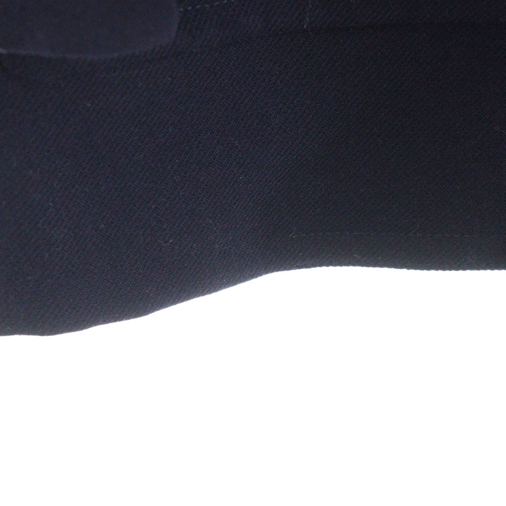 VALENTINO(ヴァレンティノ) シープスキン レザー切替 コットン ジップアップコート ネイビー VV3CJF4579Q