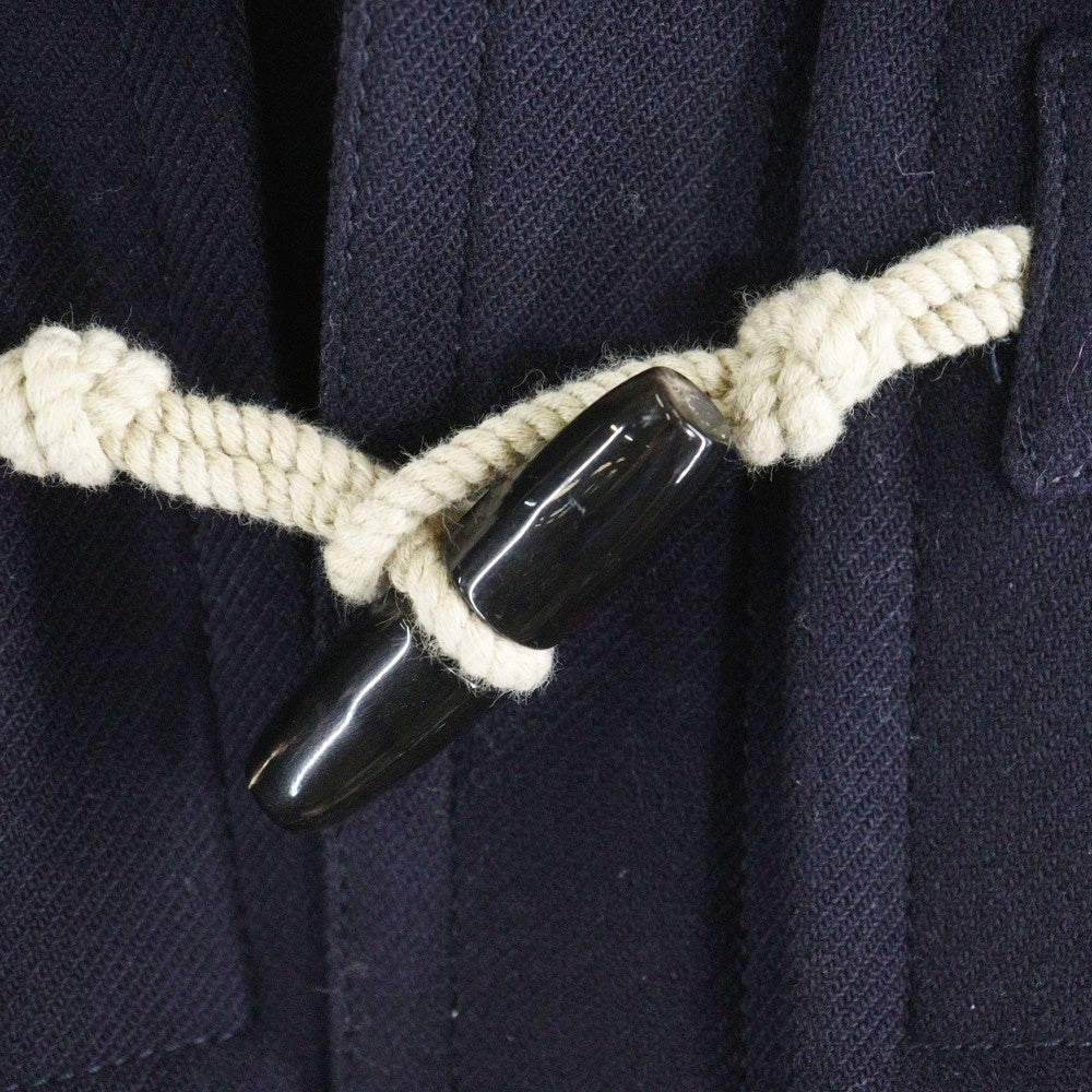 VALENTINO(ヴァレンティノ) シープスキン レザー切替 コットン ジップアップコート ネイビー VV3CJF4579Q