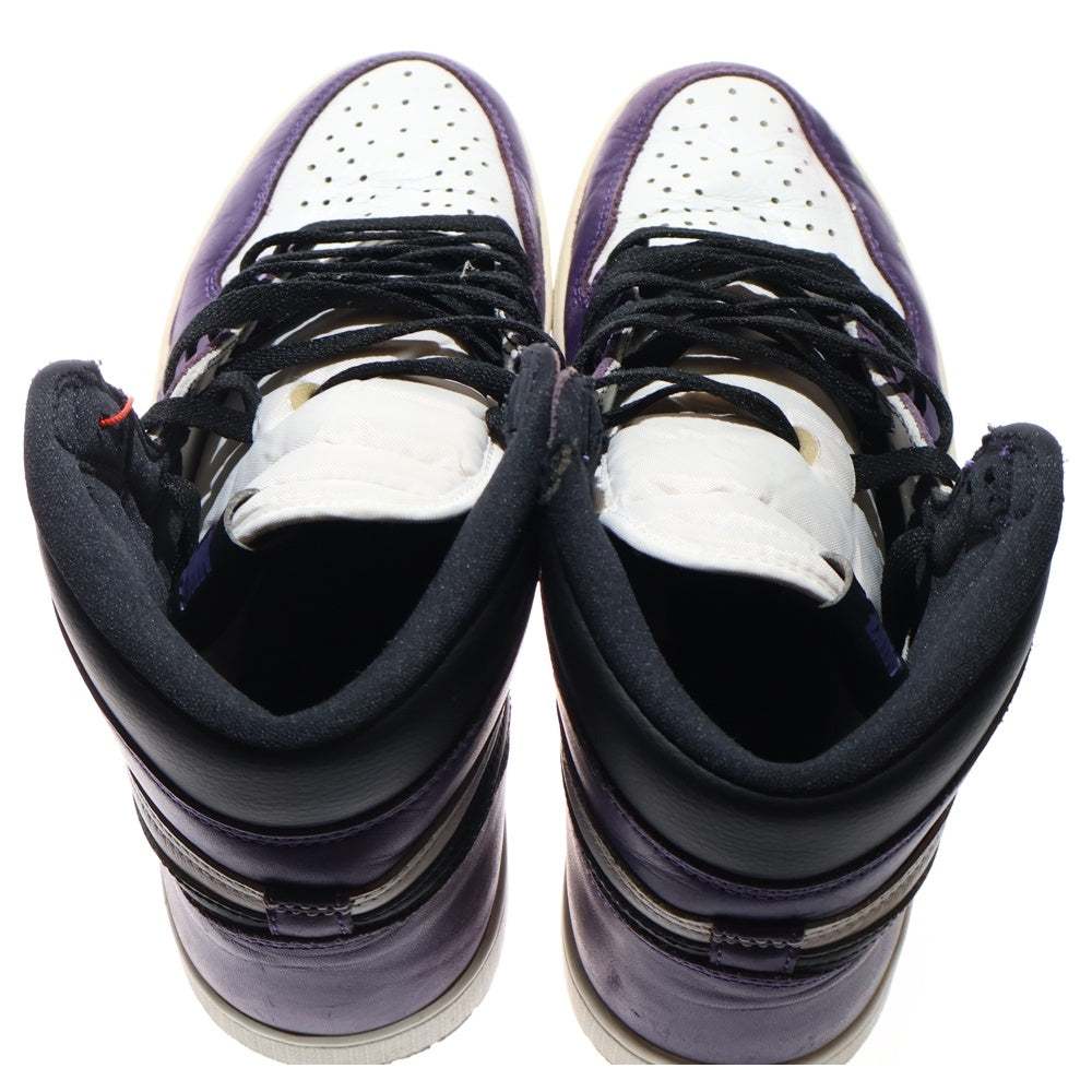 ナイキ　ジョーダン 555088 500 27.0 Jordan 1 Retro High Court Purple White Men's - 555088-500 - US