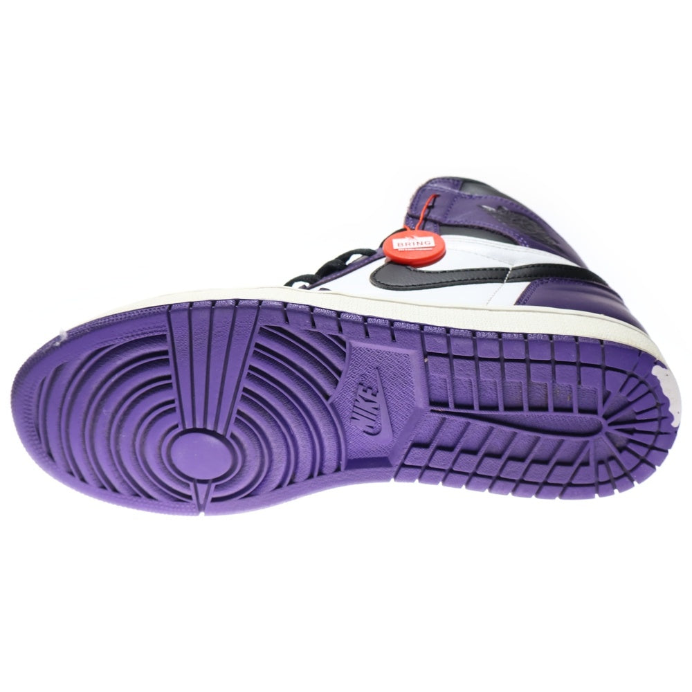 ナイキ　ジョーダン 555088 500 27.0 エア ジョーダン 1 NIKE AIR JORDAN RETRO HI OG court purple/black