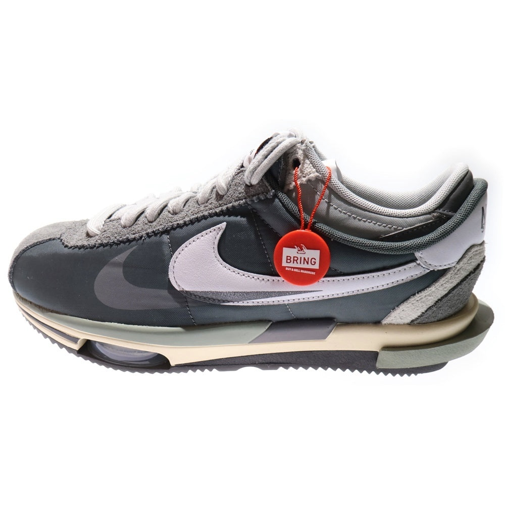 NIKE(ナイキ) ×SACAI ZOOM CORTEZ IRON GREY DQ0581-001 サカイ ズーム コルテッツ アイロン ローカットスニーカー US9.5/27.5cm グレー