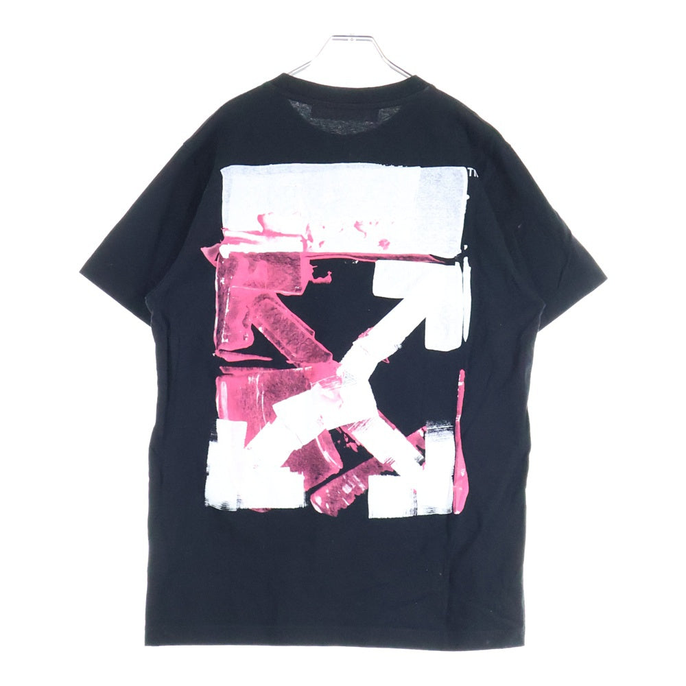 OFF-WHITE(オフホワイト) バッグロゴプリント 半袖Tシャツカットソー コットン OMAA027F21JER017 ブラック