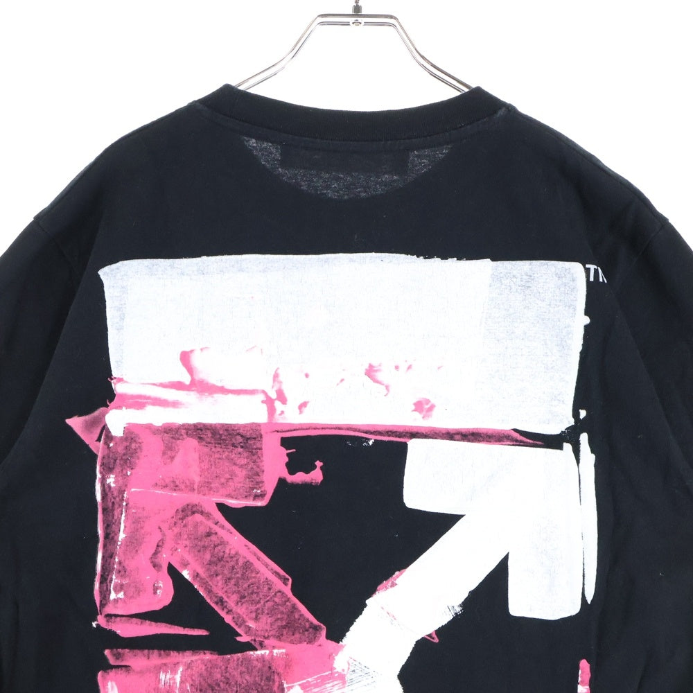 OFF-WHITE(オフホワイト) バッグロゴプリント 半袖Tシャツカットソー コットン OMAA027F21JER017 ブラック