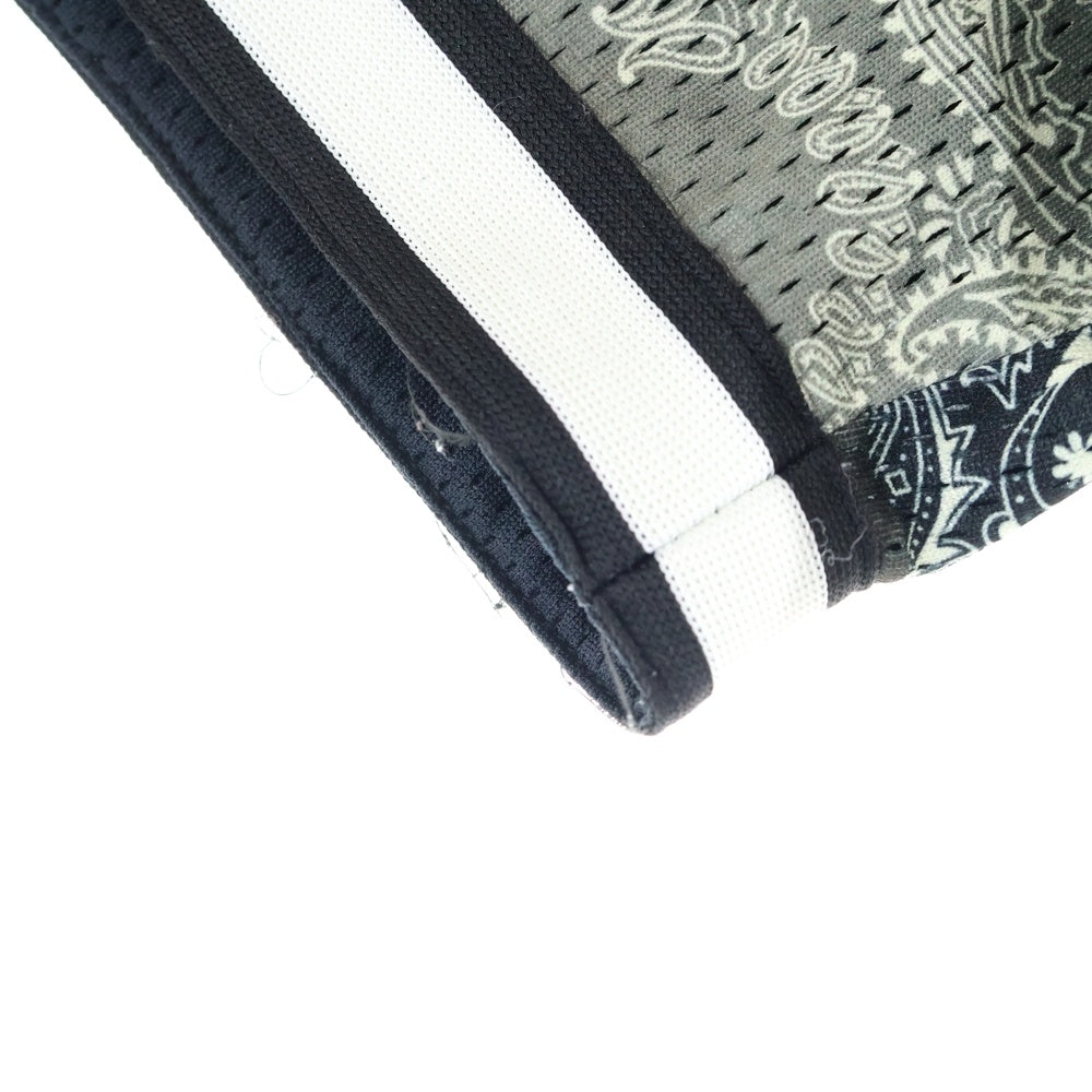 KITH(キス) 25SS Printed Mesh Woodpoint Shirt バンダナ総柄プリント メッシュ ウッドポイント スナップボタン 半袖シャツ KHM033469 ブラック/カーキ