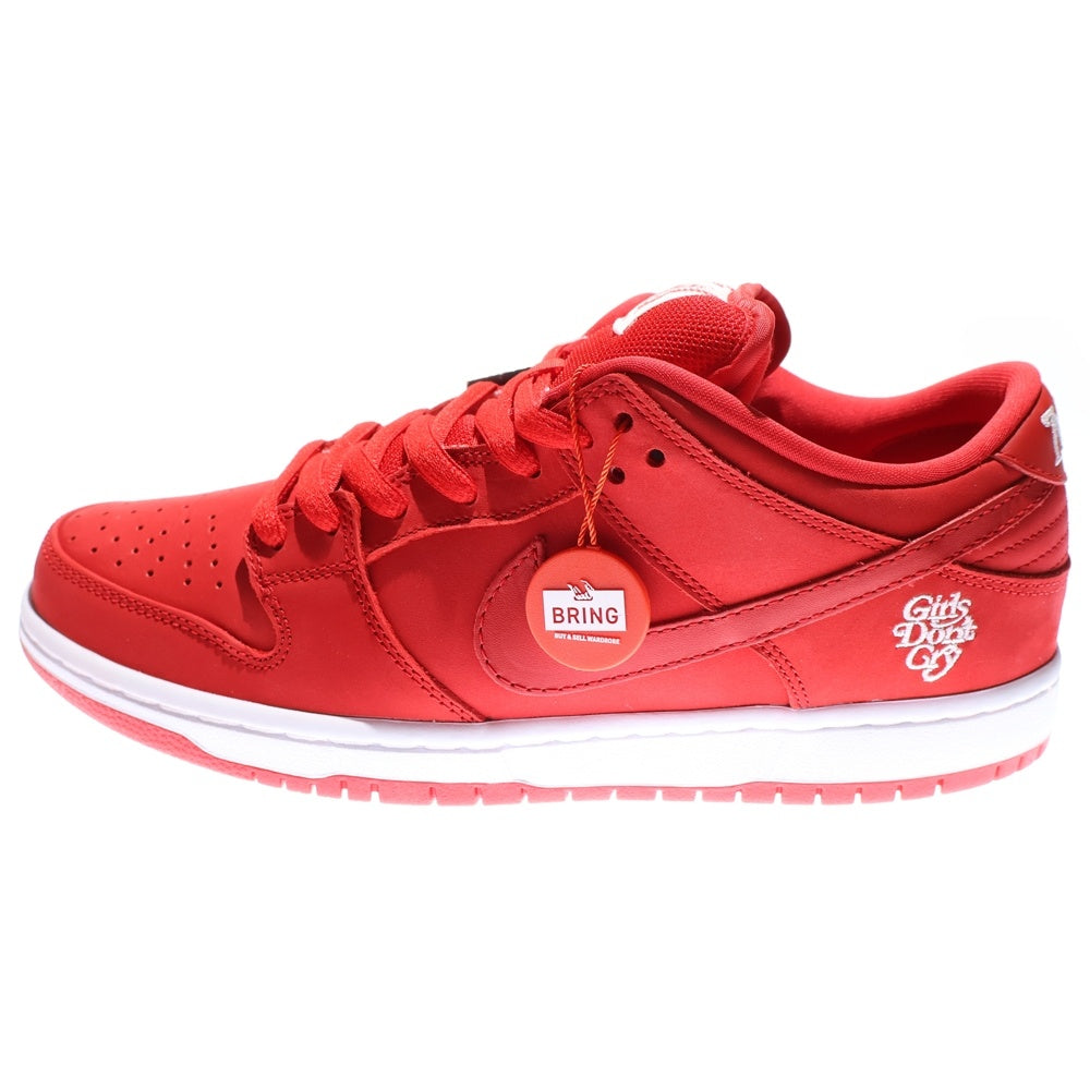 NIKE SB(ナイキエスビー) ×Girls Don't Cry SB DUNK LOW PRO QS BQ6832-600 ガールズ ドント クライ ダンク ローカットスニーカー US9/27.0cm レッド