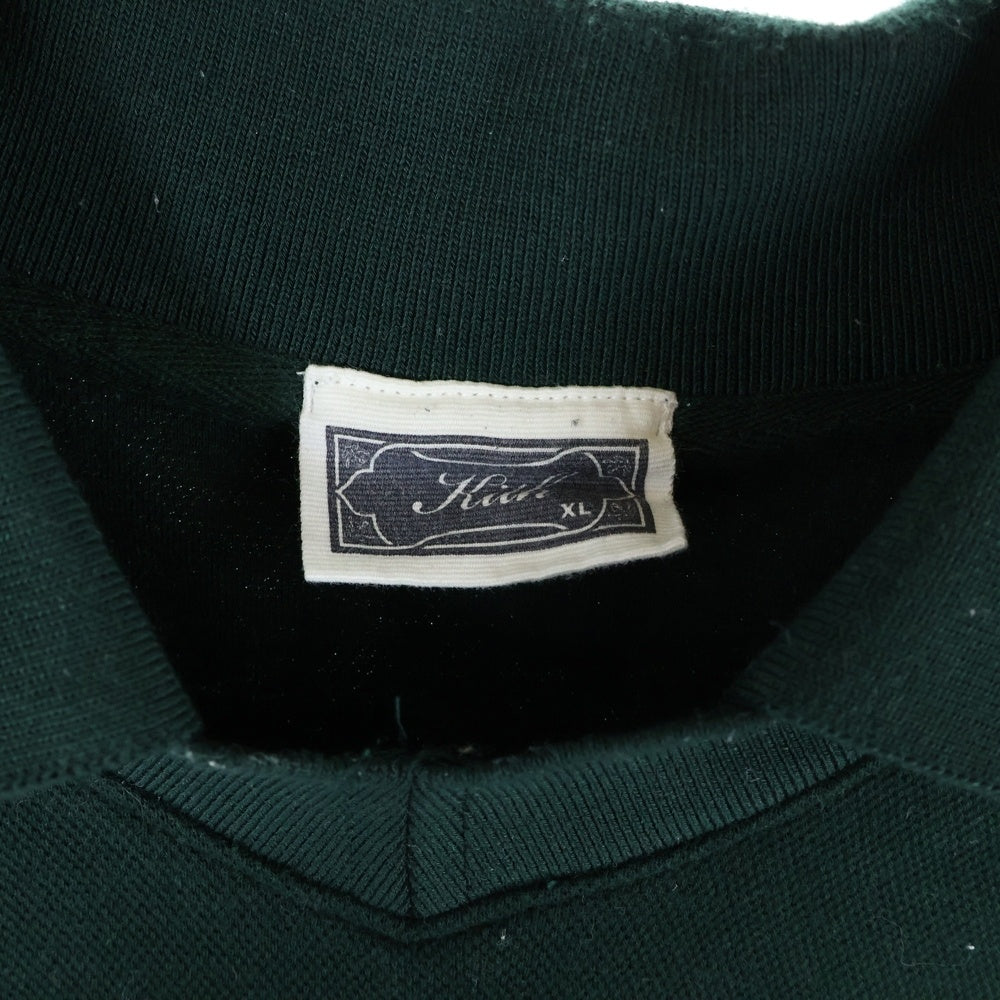 KITH(キス) フロントロゴ刺繍 コットン ポロシャツ グリーン