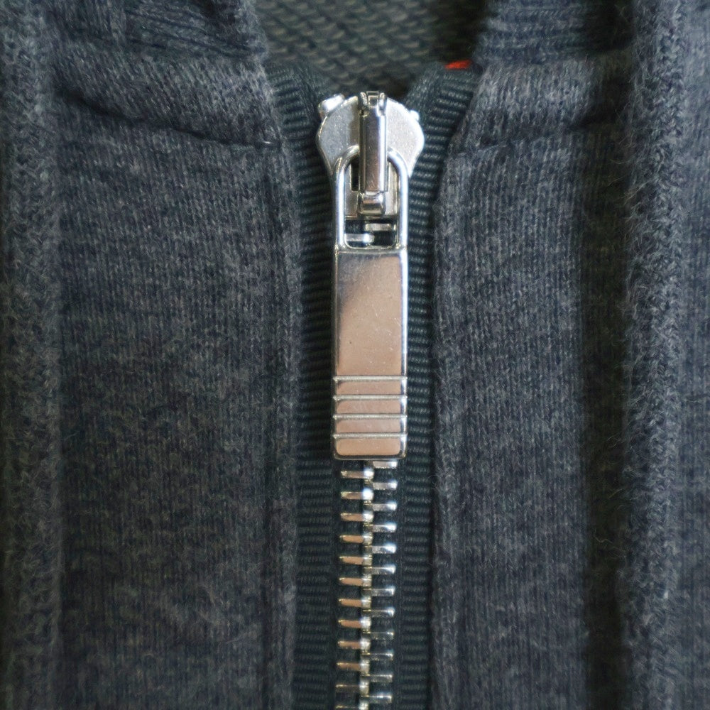 THOM BROWNE(トムブラウン) 4BAR コットン MJT022H-00535-025 ジップアップパーカー シルバー金具 グレー