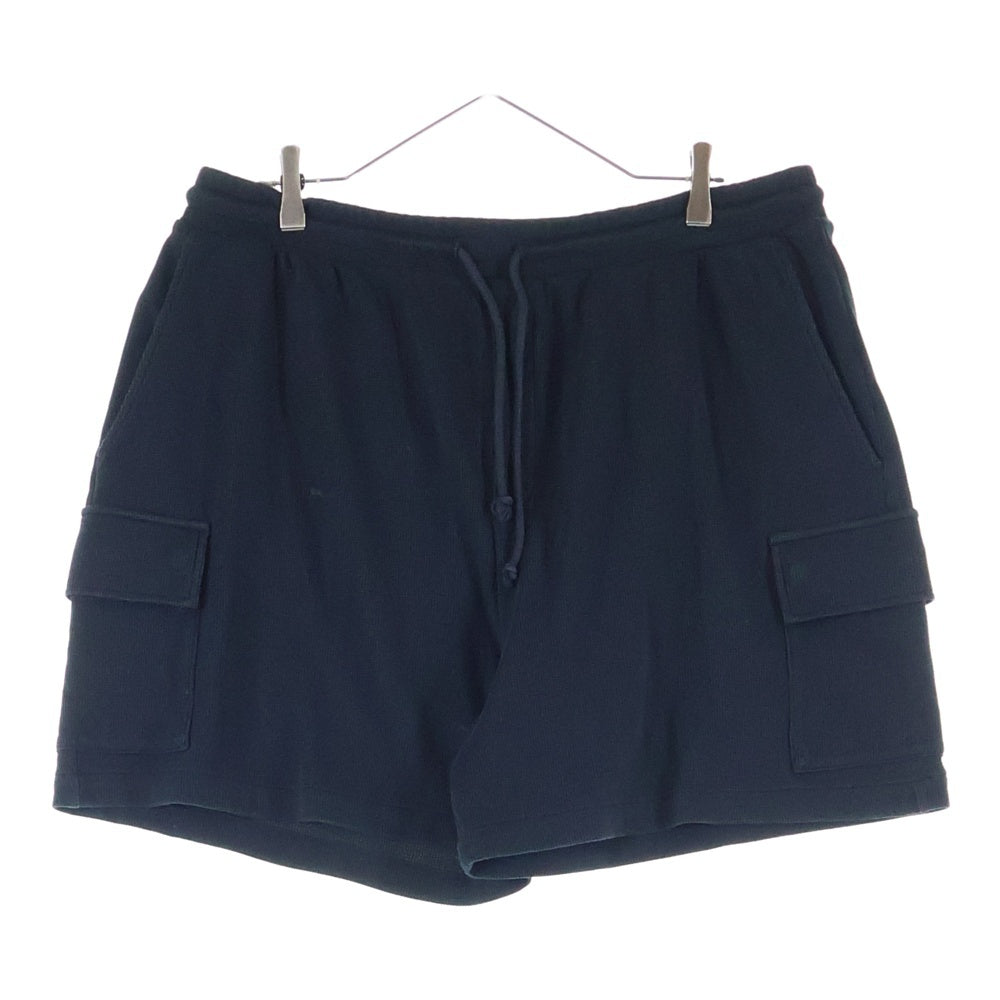 KITH(キス) 25SS フロント ロゴ刺繍 コットンハーフパンツ ブラック