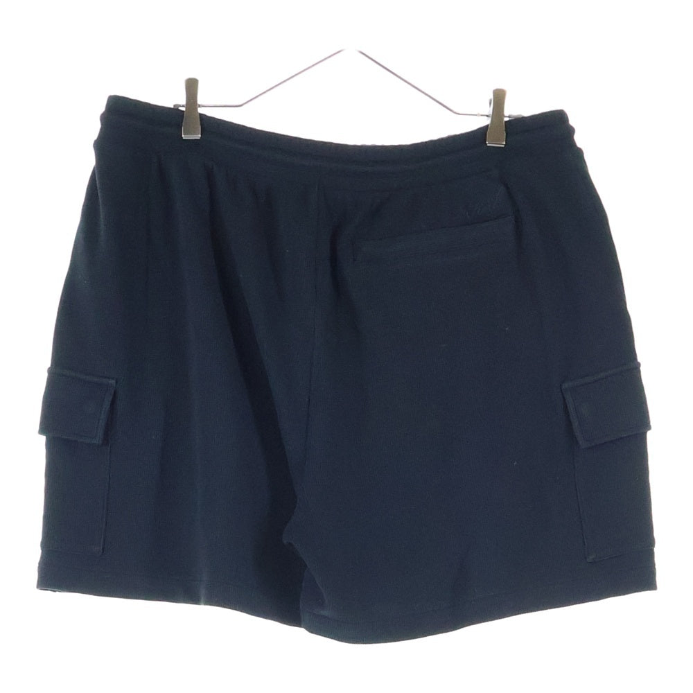 KITH(キス) 25SS フロント ロゴ刺繍 コットンハーフパンツ ブラック