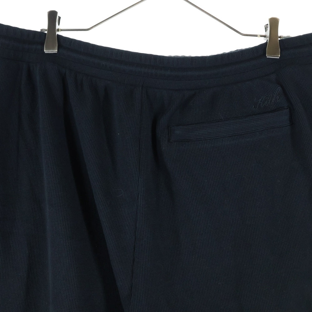 KITH(キス) 25SS フロント ロゴ刺繍 コットンハーフパンツ ブラック