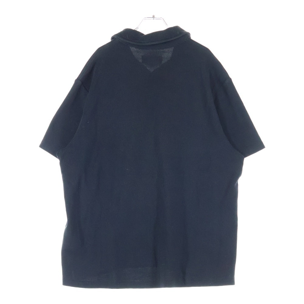 KITH(キス) 25SS フロントロゴ刺繍 コットン ポロシャツ ブラック