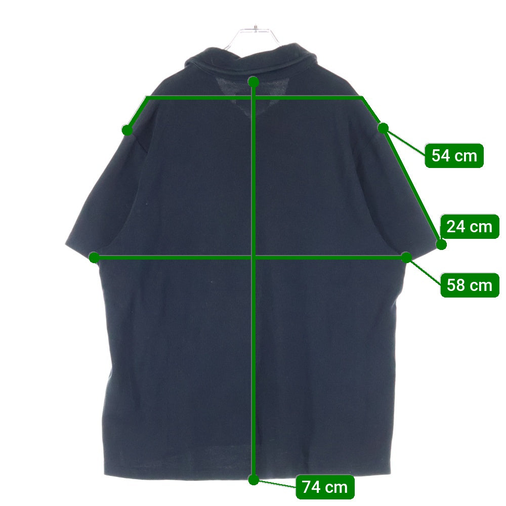 KITH(キス) 25SS フロントロゴ刺繍 コットン ポロシャツ ブラック