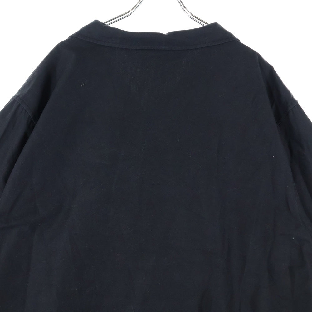 KITH(キス) 25SS フロントロゴ刺繍 コットン 半袖シャツ ブラック