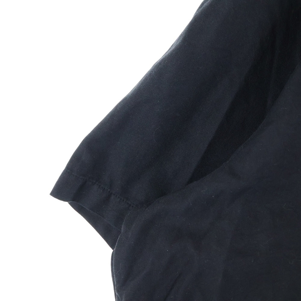 KITH(キス) 25SS フロントロゴ刺繍 コットン 半袖シャツ ブラック