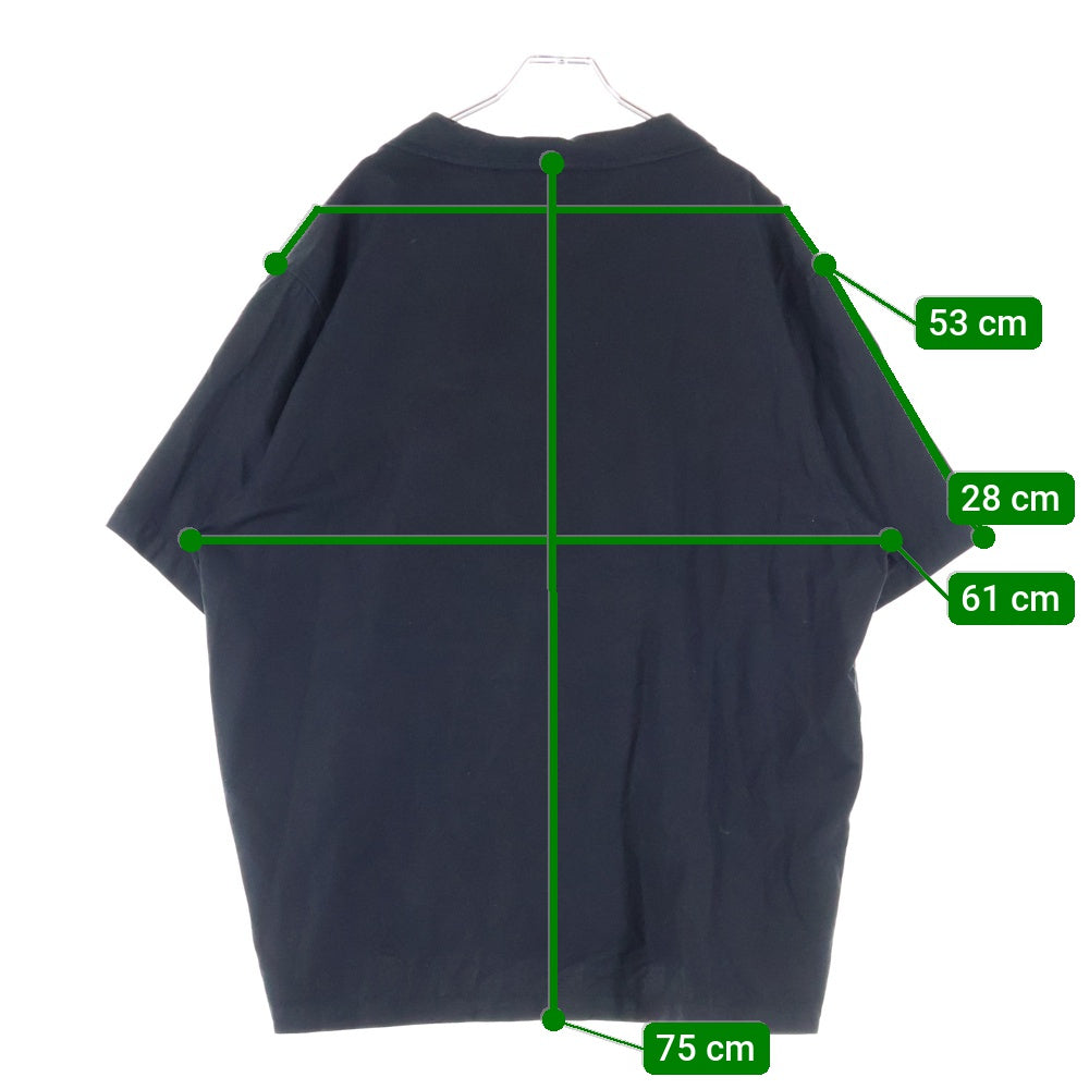 KITH(キス) 25SS フロントロゴ刺繍 コットン 半袖シャツ ブラック