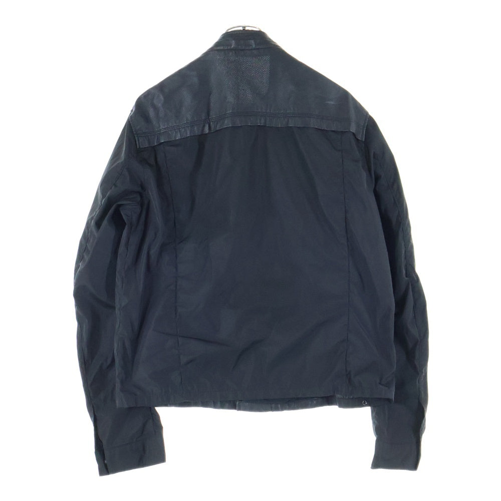 EMPORIO ARMANI(エンポリオアルマーニ) ナイロン フロントメッシュ ジップアップジャケット ブラック