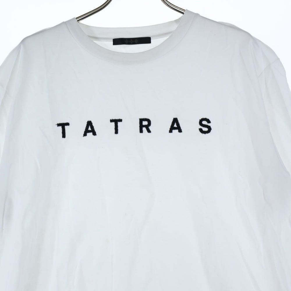 TATRAS(タトラス) フロントロゴ刺繍 コットン クルーネックカットソー