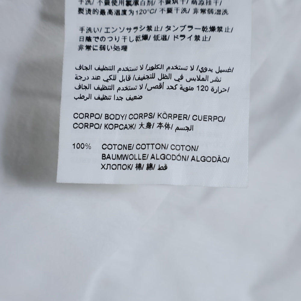 TATRAS(タトラス) フロントロゴ刺繍 コットン クルーネックカットソー 半袖Tシャツ ホワイト