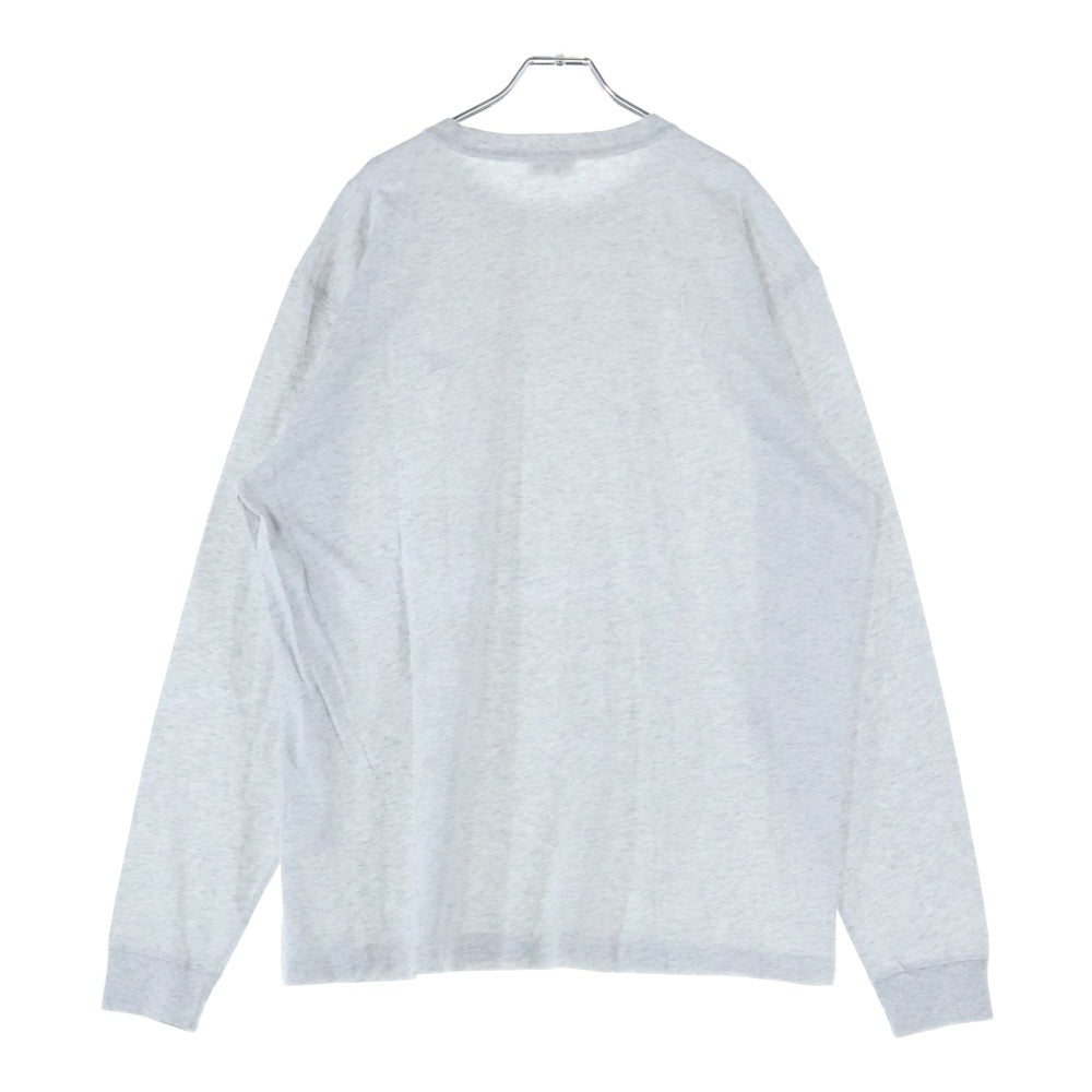 KITH(キス) フロントロゴワッペン コットン ロングスリーブ クルーネックTシャツ グレー