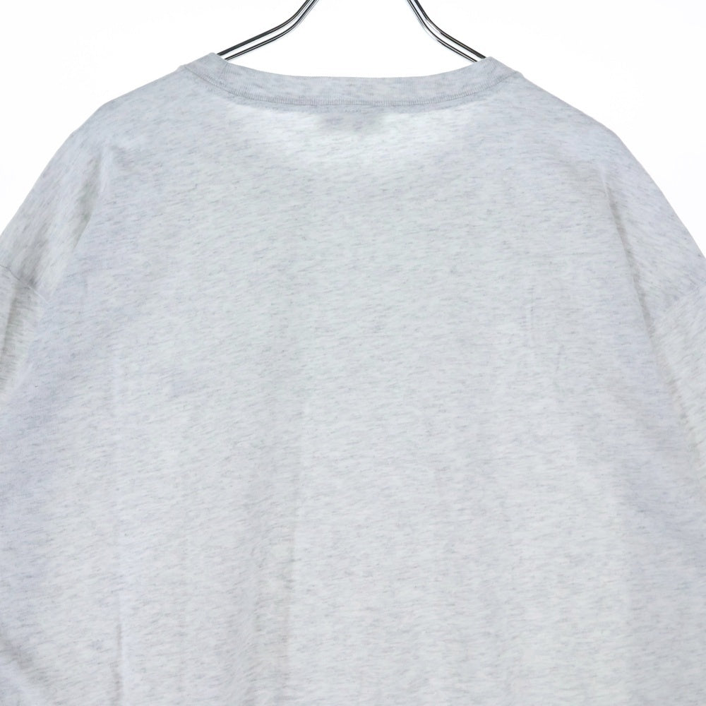 KITH(キス) フロントロゴワッペン コットン ロングスリーブ クルーネックTシャツ グレー