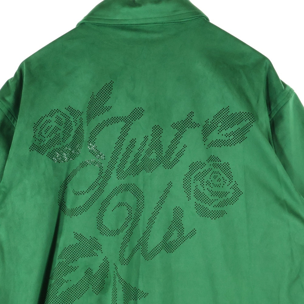 KITH(キス) 25SS ロゴ入り マイクロスウェード 半袖シャツ グリーン