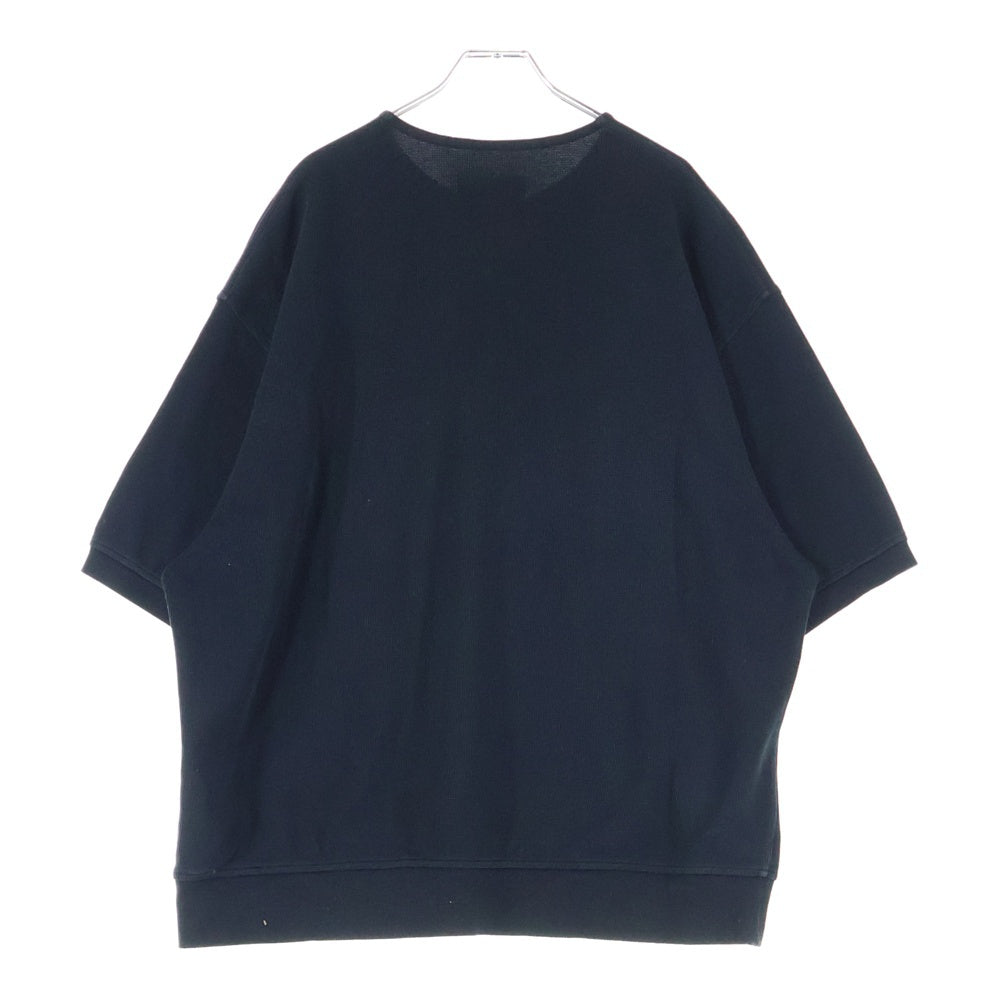 KITH(キス) 25SS パイル生地 ヘンリーネック 半袖Tシャツ ブラック