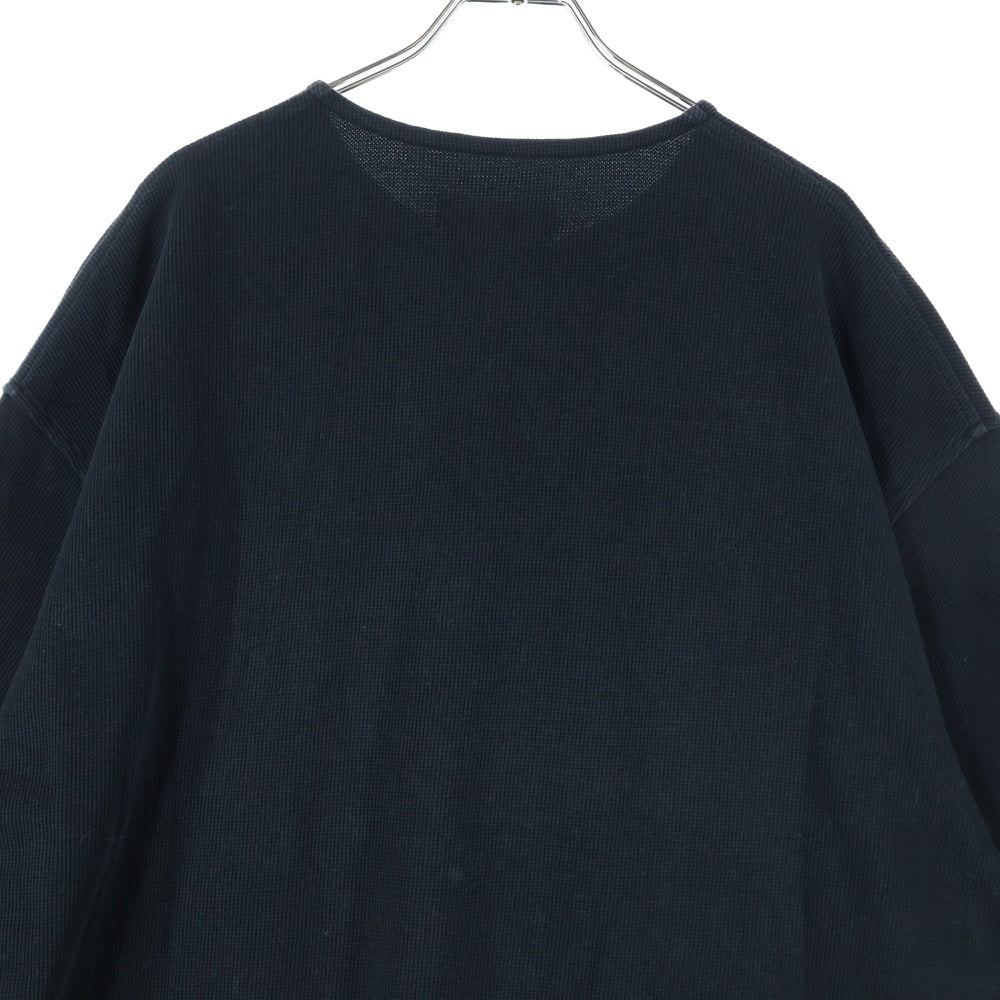 KITH(キス) 25SS パイル生地 ヘンリーネック 半袖Tシャツ ブラック