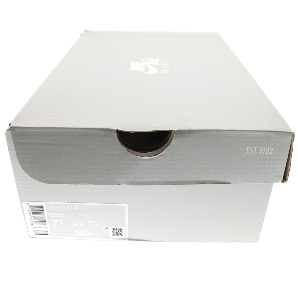 NIKE(ナイキ) AIR FORCE 1 '07 315122-111 エアフォース 1 ローカットスニーカー US7.5/25.5cm ホワイト