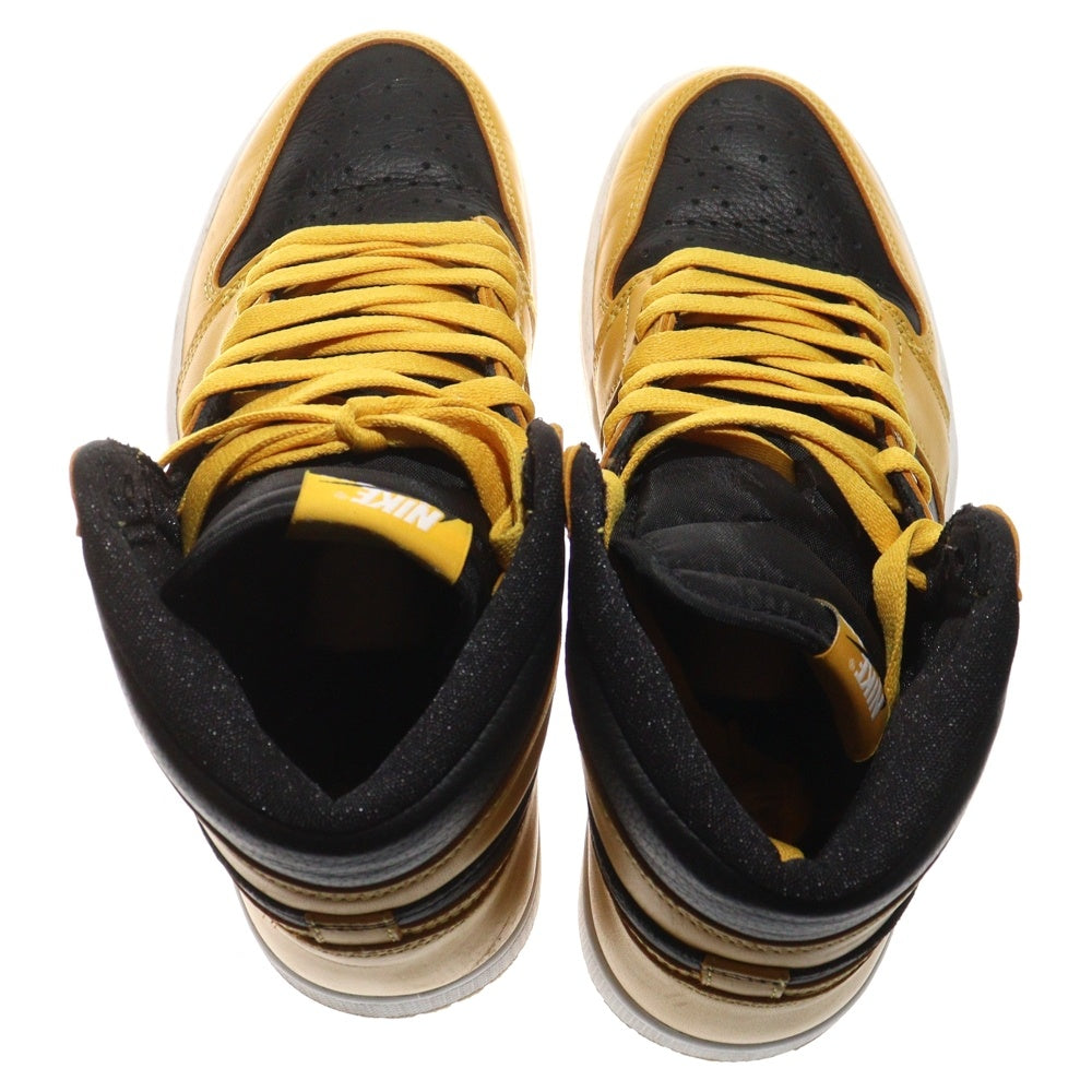 NIKE(ナイキ) AIR JORDAN1 RETRO HIGH OG POLLEN 555088-701 エアジョーダン 1 レトロ パラン ハイカットスニーカー US7.5/25.5cm ブラック/イエロー