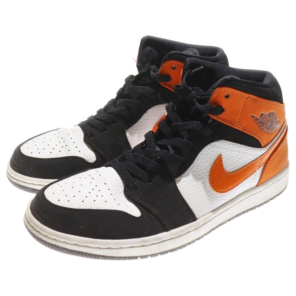 NIKE(ナイキ) AIR JORDAN 1 MID SHATTERED BACKBOARD 554724-058 エアジョーダン 1 シャッターバックボード ミッドカットスニーカー US7.5/25.5cm オレンジ/ホワイト/ブラック