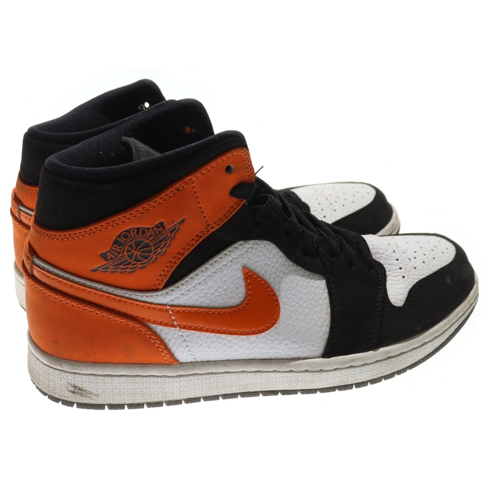 NIKE(ナイキ) AIR JORDAN 1 MID SHATTERED BACKBOARD 554724-058 エアジョーダン 1 シャッターバックボード ミッドカットスニーカー US7.5/25.5cm オレンジ/ホワイト/ブラック