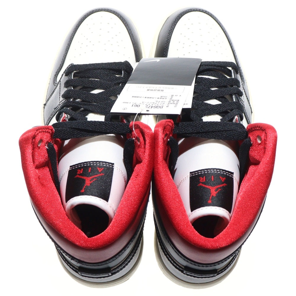 NIKE(ナイキ) WMNS AIR JORDAN 1 MID GYM RED BQ6472-061 ウィメンズ エアジョーダン ジムレッド ミッドカットスニーカー レッド/ブラック US9/26.0cm レディース