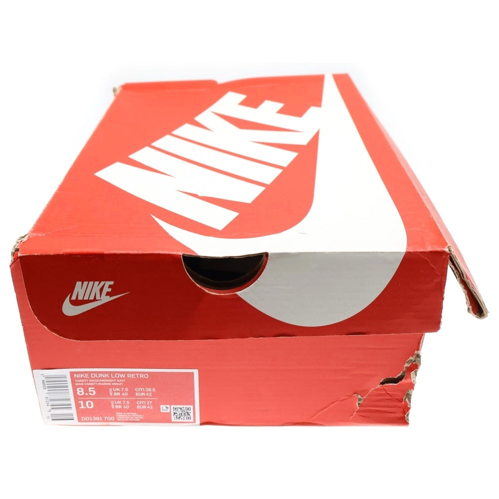 NIKE(ナイキ) DUNK LOW MICHIGAN DD1391-700 ダンク ミシガン ローカットスニーカー ネイビー/イエロー US8.5/26.5cm